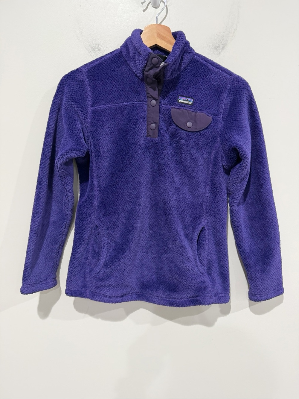 PATAGONIA Girls' Re-Tool Snap-T Pullover #65585 Purple Polertec Size Large